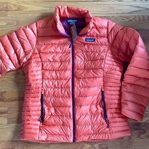 NWT Patagonia Down Sweater Jacket Sunset Orange